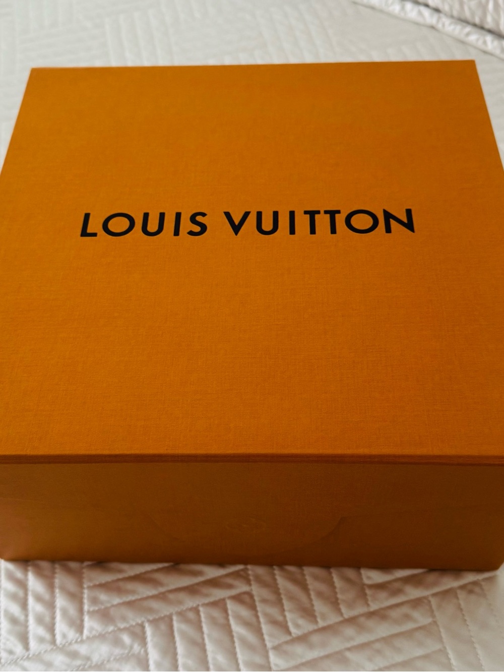 Louis Vuitton Orange Box with Black Logo